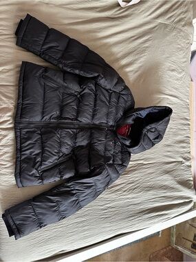 Tommy Hilfiger Black Quilted Puffer with Red Liner